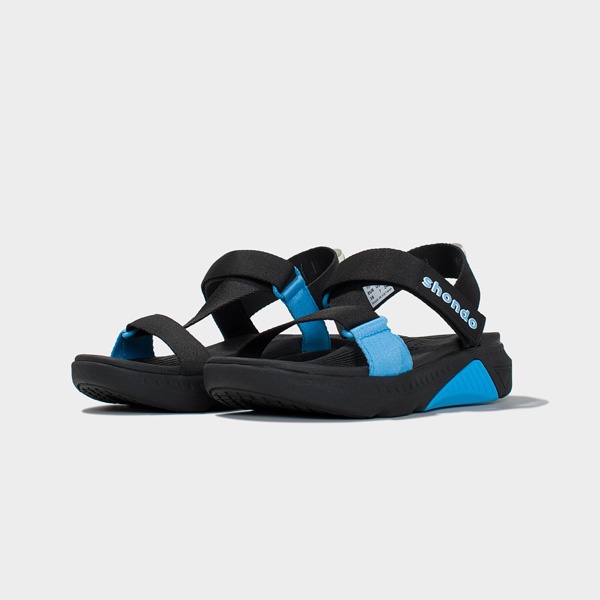 SHONDO | Sandal Shondo F7 racing đen phối xanh F7R1030