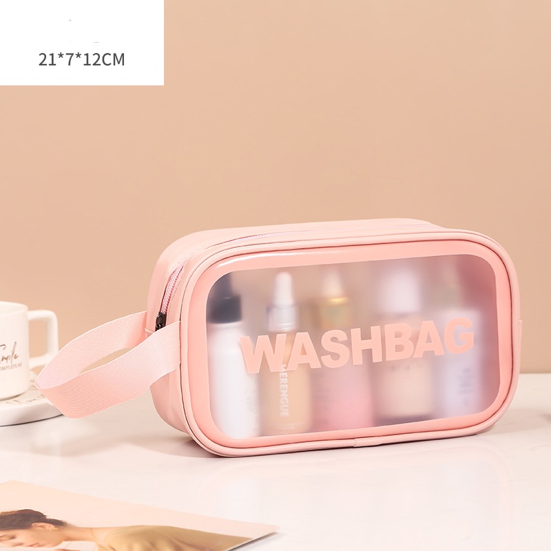 Túi đựng mỹ phẩm du lịch OMIE, túi đựng đồ trang điểm có quai xách Washbag trong suốt không thấm nước, [Đủ Size]