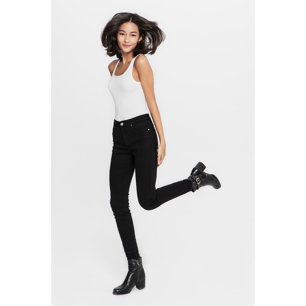 TheBlueTshirt - Quần jeans Skinny Nữ Màu Đen  - Black Skinny Jeans