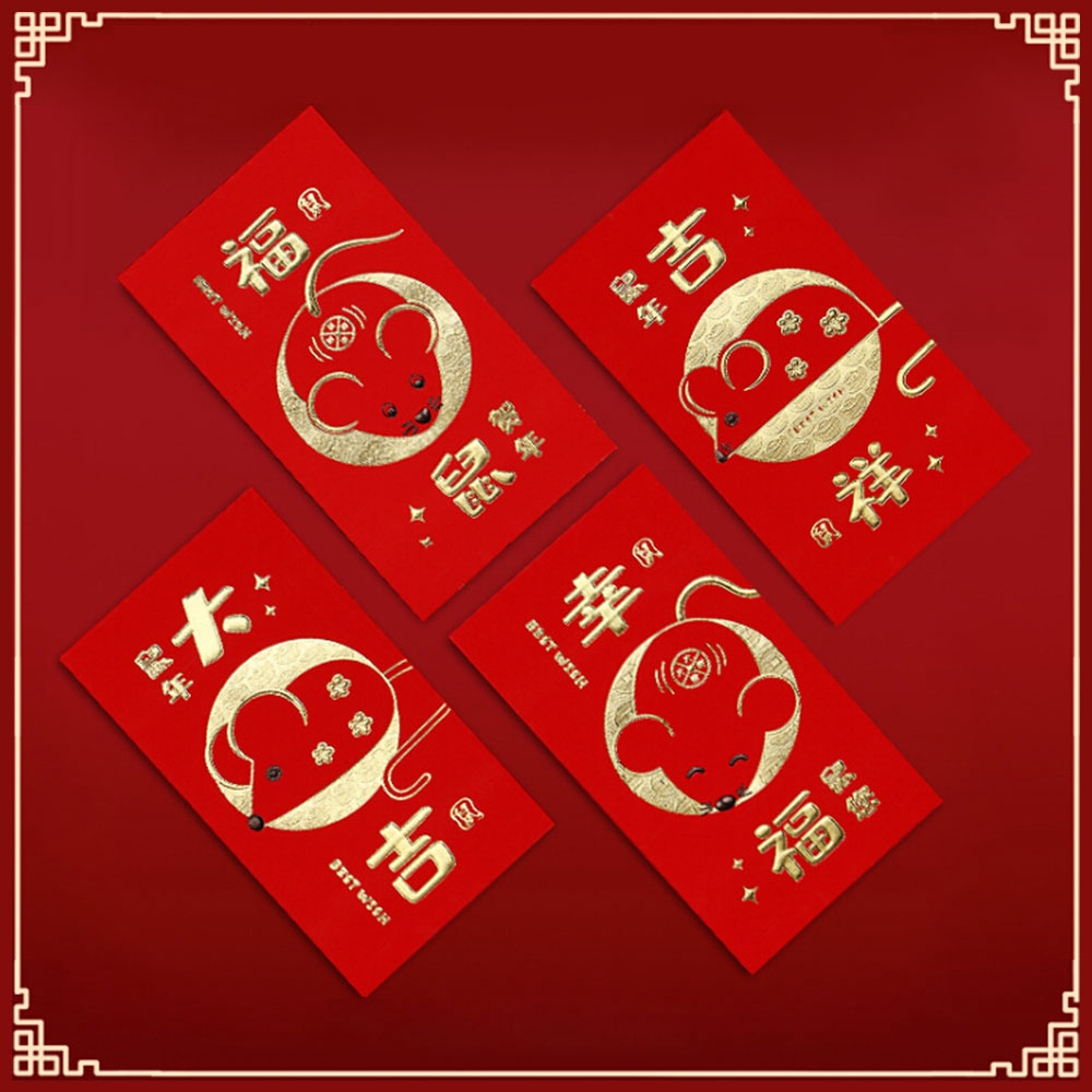 Set 16 bao lì xì phong cách trung quốc dùng cho tiệc cưới/năm mới