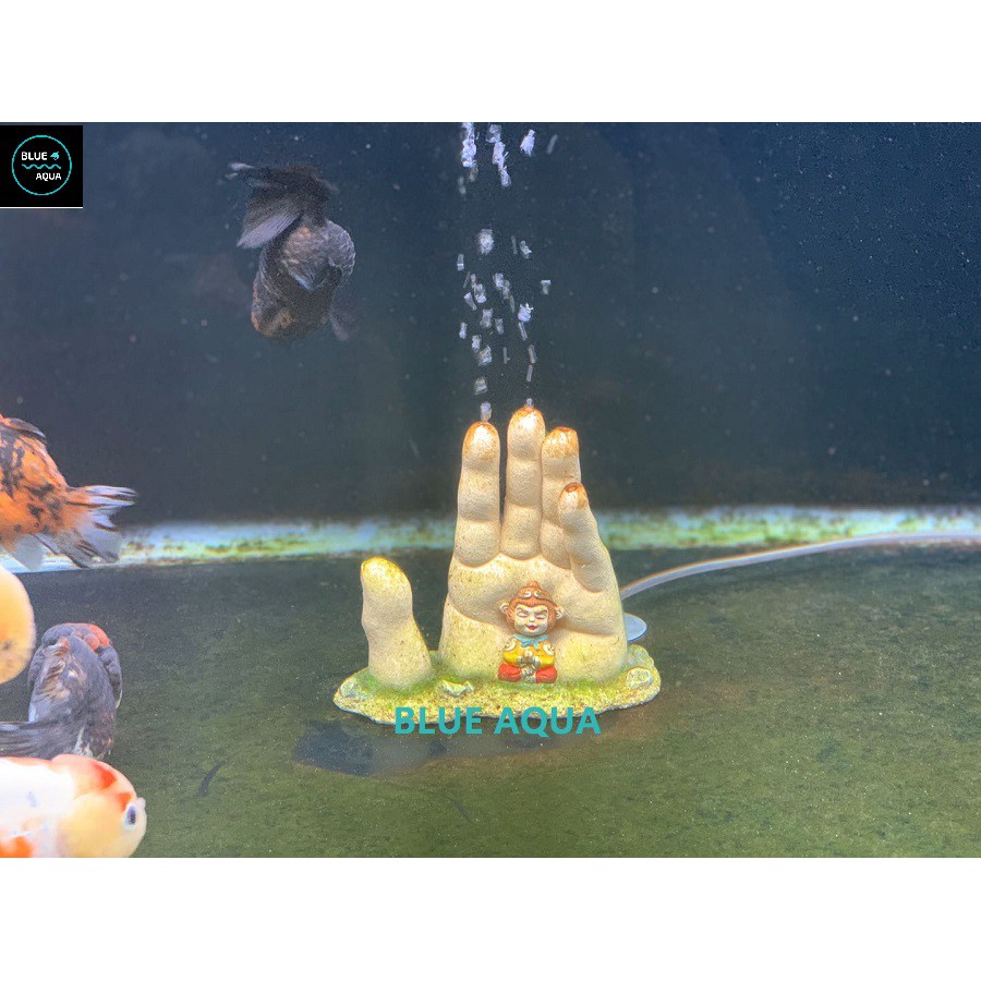 Trang Trí Hồ Cá Tôn Ngộ Không Sủi Oxi