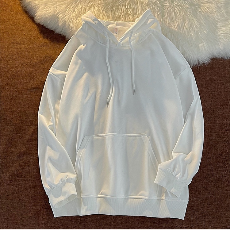 SUXI Áo Hoodie Dáng Rộng Màu Sắc Đơn Giản Phong Cách Hàn Quốc Cho Nữ