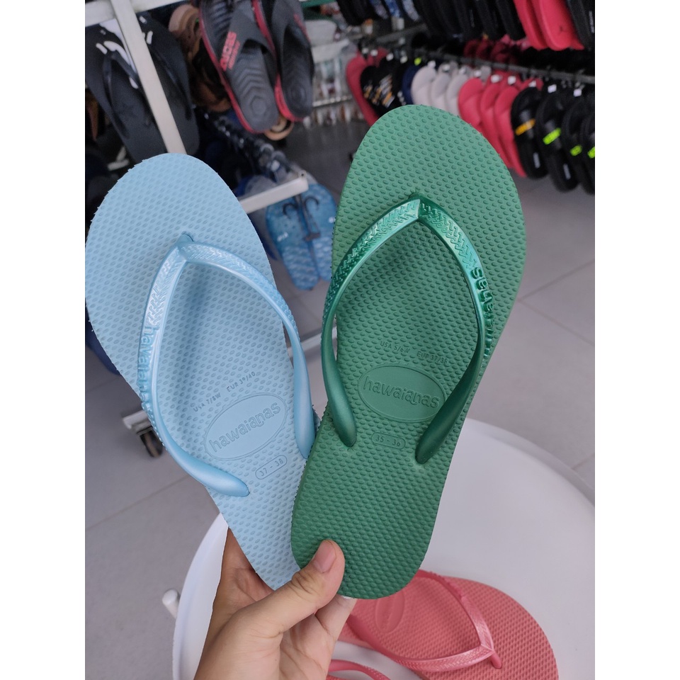 Dép kẹp, dép lê, dép lào Havaianas đi biển màu nude sáng chân siêu nhẹ cho nữ