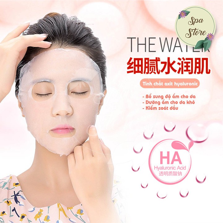 Mặt Nạ Giấy HA Hyaluronic Acid Images Cao Cấp Chính Hãng Dưỡng Da Cấp Ẩm Mịn Màng Hồng Xanh Lá Xanh Dương Miếng 25G