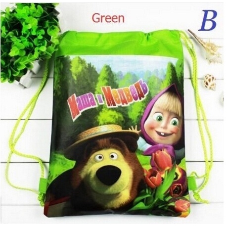 Ba Lô Dây Rút In Hình Hoạt Hình Masha And The Bear