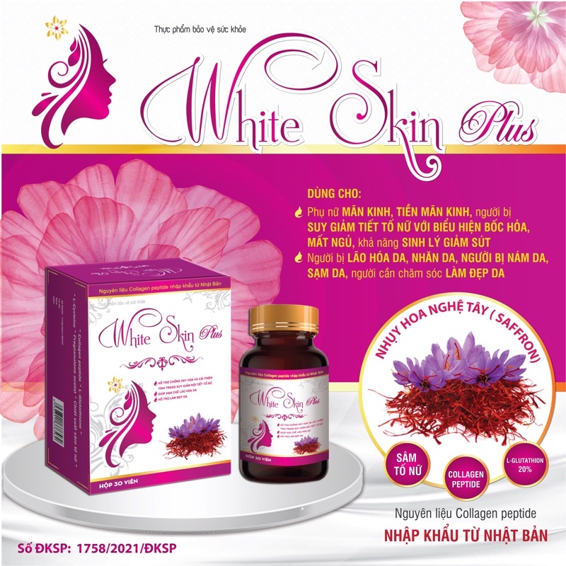 Viên uống white skin plus mẫu mới