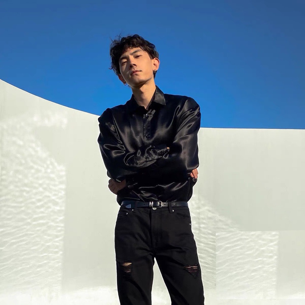 Sơ mi nam tay dài Satin sang trọng lịch lãm - Premium Satin Shirt