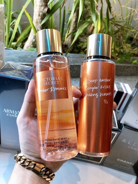 Combo Xịt Thơm Body Mist Victoria’s Secret - AMBER ROMANCE (30ml-50ml-100ml)