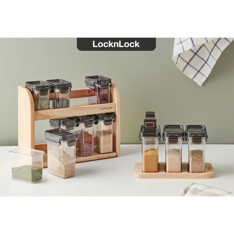 Kệ Hộp Đựng Gia Vị Lock&Lock Modular HTE571S6 6 Chiếc (3 Chiếc 180ml Và 3 Chiếc 250ml)  - Hàng Chính Hãng