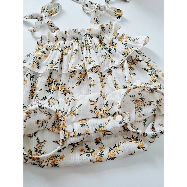 Bodysuit 2 Dây, Bodychip Hoa Nhí, Bộ Liền 2 Dây Hoạ Tiết Hoa Nhí Xinh Xắn Mùa Hè Cho Bé