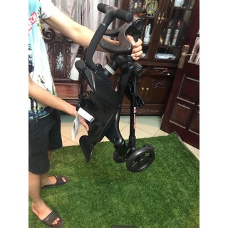 Xe đẩy du lịch gấp gọn Delama Black hàng hãng có tem chống hàng giả mẫu mới 2022