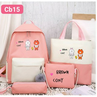 COMBO BALO 4 MÓN-GẤU BROWN VÀ THỎ BUNY CB15