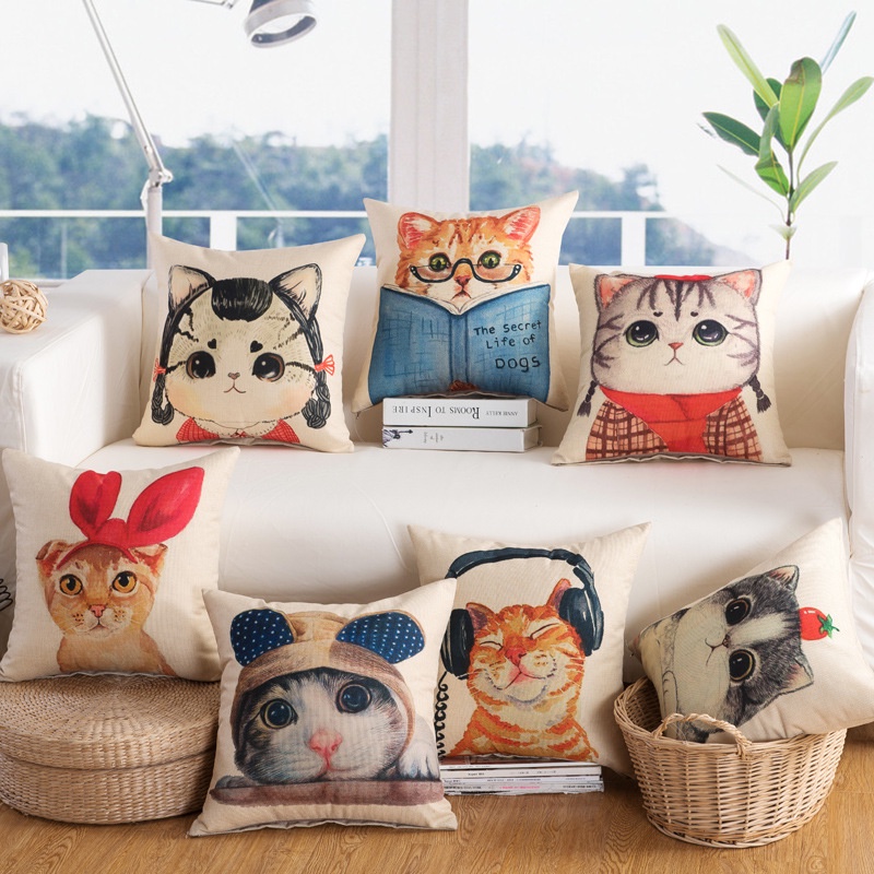 Vỏ gối tựa lưng, sofa trang trí nhà cửa, văn phòng, cửa hàng M8