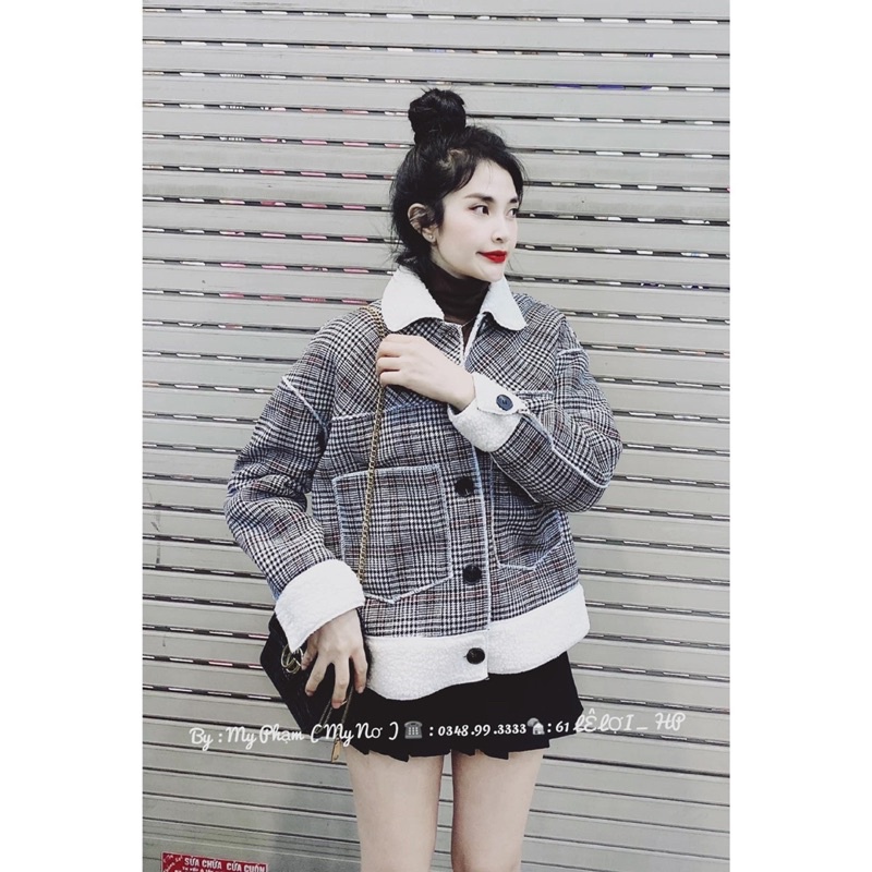 Áo Khoác Dạ Kẻ Lót Lông Túi Bên Siêu Ấm Có Ảnh Thật Kèm Video | BigBuy360 - bigbuy360.vn