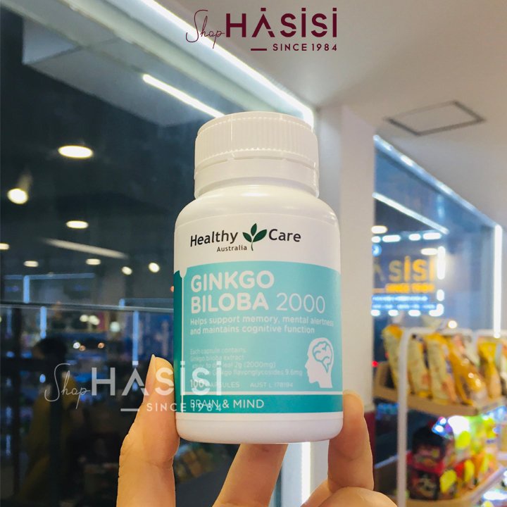Viên Uống Bổ Não Úc HEALTHY CARE - Ginkgo Biloba 2000 (100 Viên - 3 Viên/Ngày)
