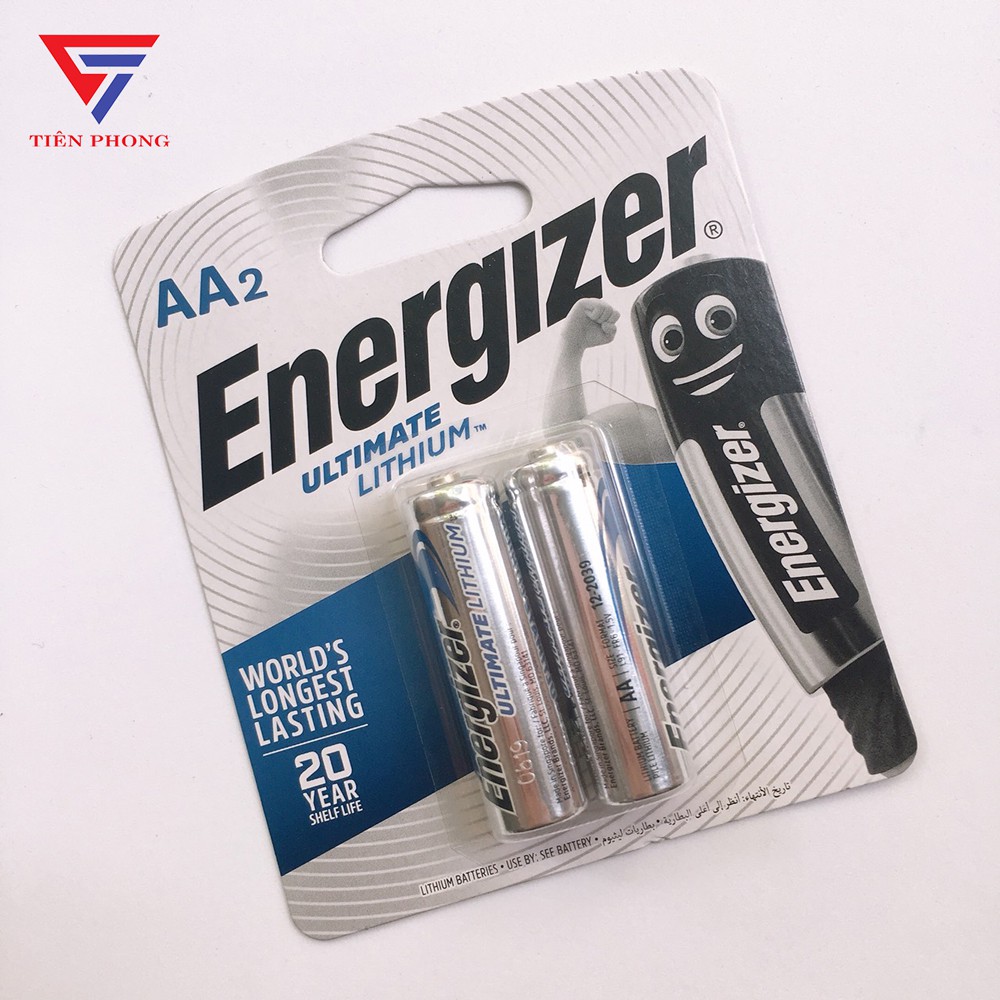 Pin Energizer tiểu AA Lithium vỉ 2 viên