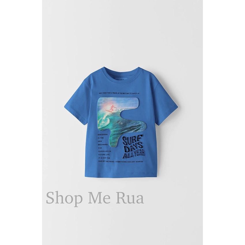 Áo thun bé trai ZARA xuất dư cộc tay, size đại  . BT05