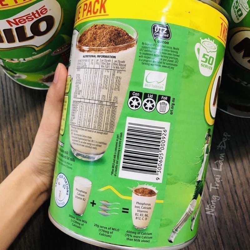 Sữa milo úc