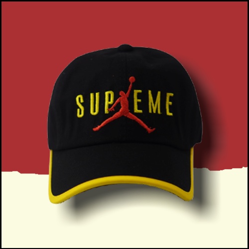 Mũ lưỡi trai nam nữ, nón kết unisex ulzzang ulzzang chất vải kaki snapback kiểu Supreme viền vàng |DECAP SHOP