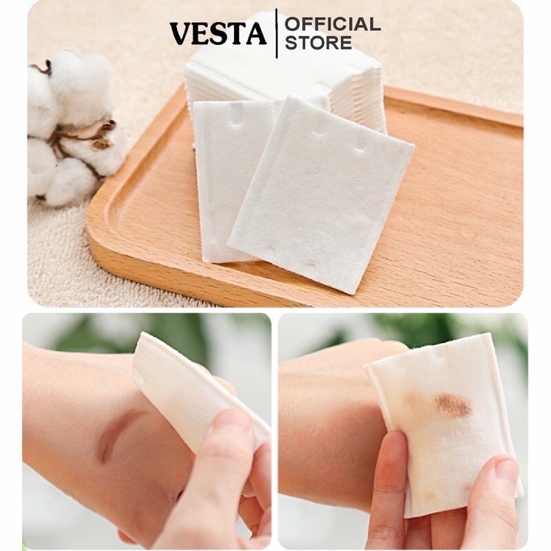 Bông tẩy trang 3 lớp Cotton Pads túi 222 miếng