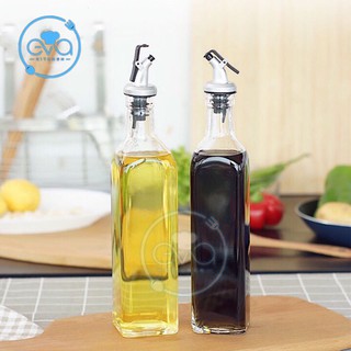 Set 2 Chai Thuỷ Tinh Vuông  Rót Gia Vị Rót Dầu OiL Can 500 Ml
