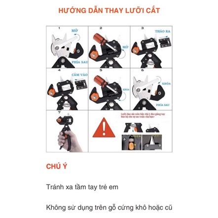 Kéo Ghép Cành Đa Năng, Kéo Ghép Cây Ăn Quả Mít, Xoài, Sầu Riêng, Tặng 2 Lưỡi Cắt Và Trụ Thay Thế