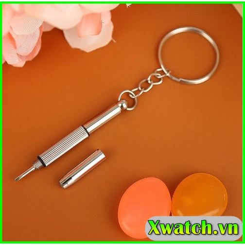 Tô vít mini 2 đầu kiêm móc khóa vặn kính, đồng hồ, điện thoại...
