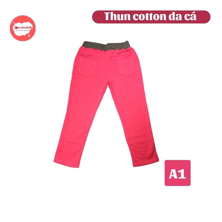 Quần thun dài bé gái từ 9-20kg. Chất thun cotton 100% mềm mượt độ co gian tốt, phối bo - Tomchuakids