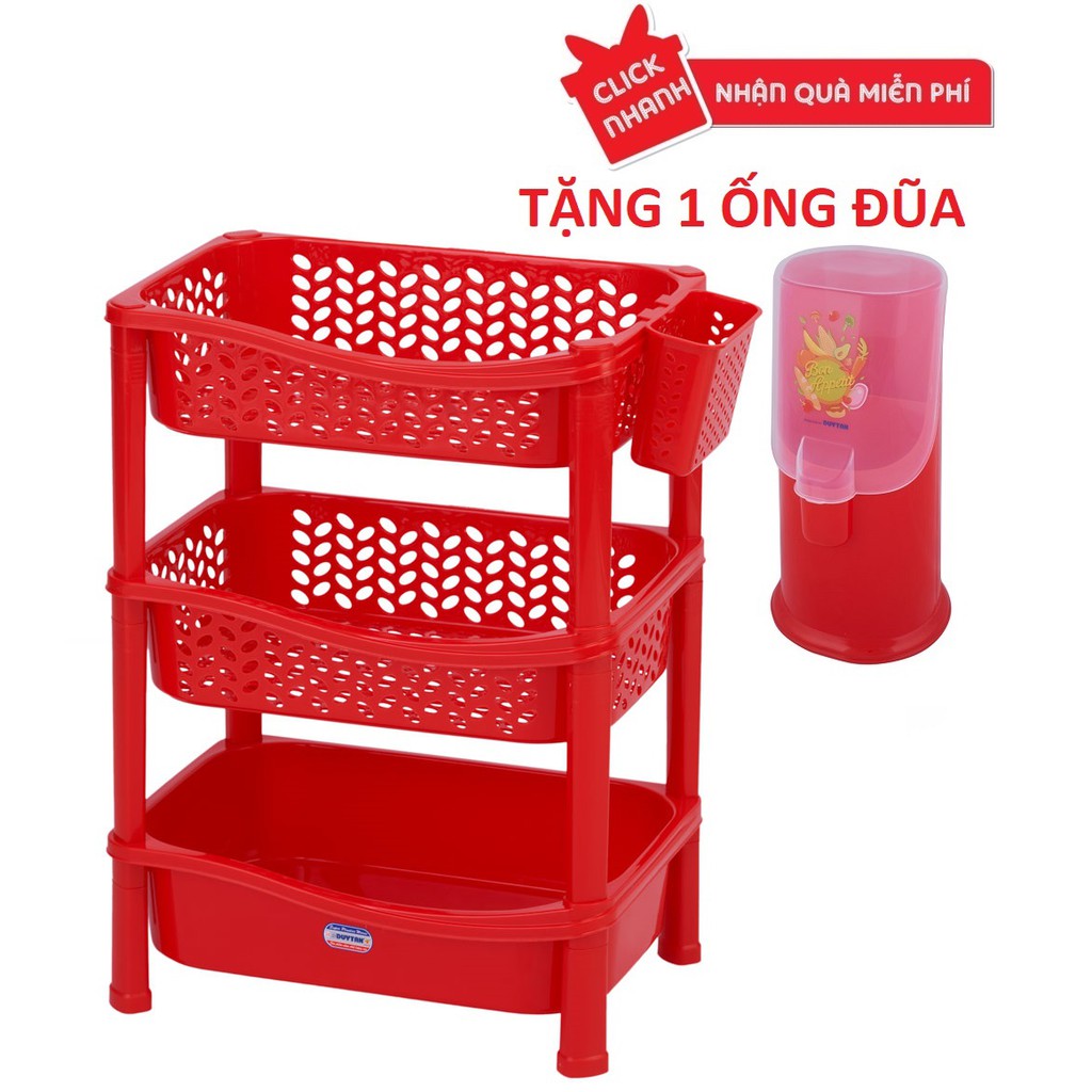 Kệ chén nhỏ 3 tầng Duy Tân ( mã K626/3)-TẶNG KÈM ỐNG ĐŨA