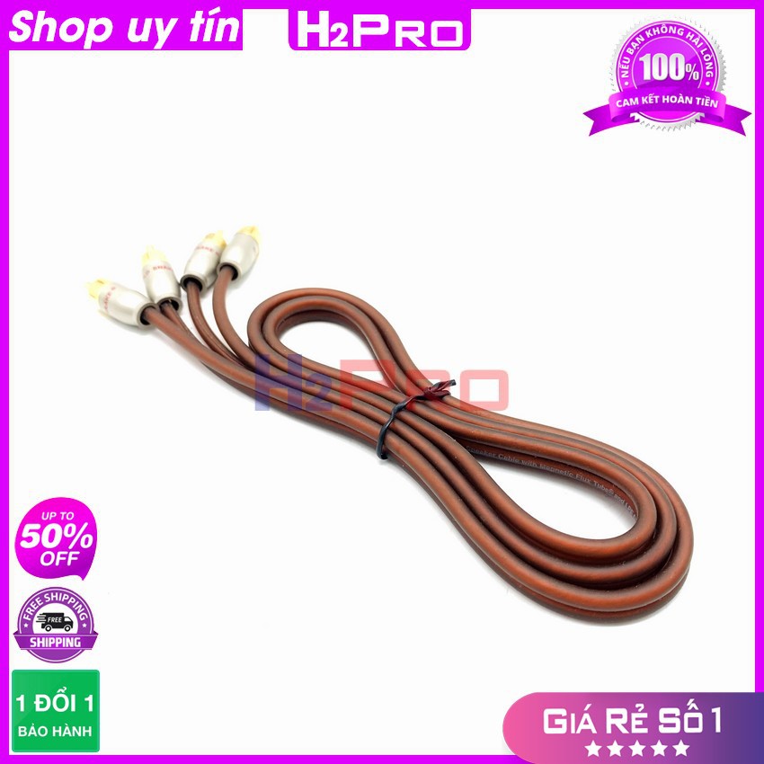 Dây Av Đôi 2 Ra 2 Gold Snake Cao Cấp Hàng Tự Làm Lõi Đồng Dày, Đầu Mạ Vàng, Dây Av 2 Đầu Dài 1M, 2M, 3M, 5M-H2Pro Tech