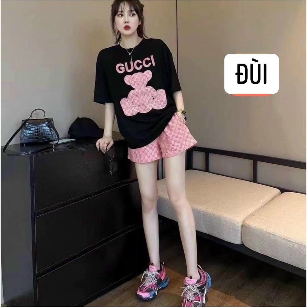 Bộ ngủ gucci đùi sang chảnh cá tính freesize