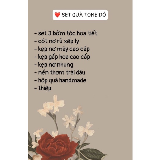 Set Quà Phụ Kiện Tone Đỏ Sang Xịn Cho Nữ - Chính Hãng NHÀ HOA