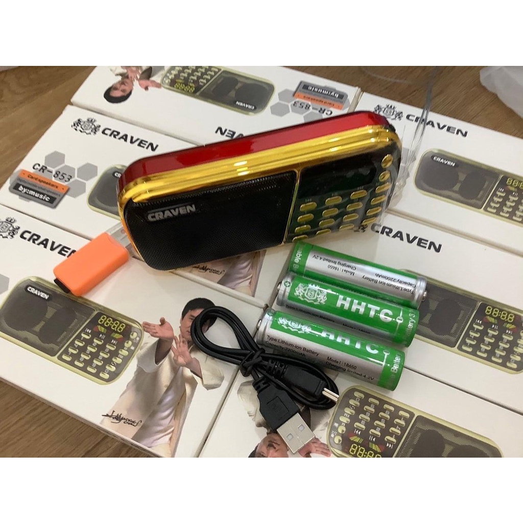 Combo loa Carven 3 pin tắm ngôn ngữ cho bé kèm cáp sạc, thẻ nhớ cop sẵn file nghe