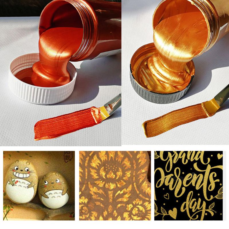 Sơn acrylic màu ánh kim chống thấm nước dùng vẽ trang trí graffiti lên quần áo DIY