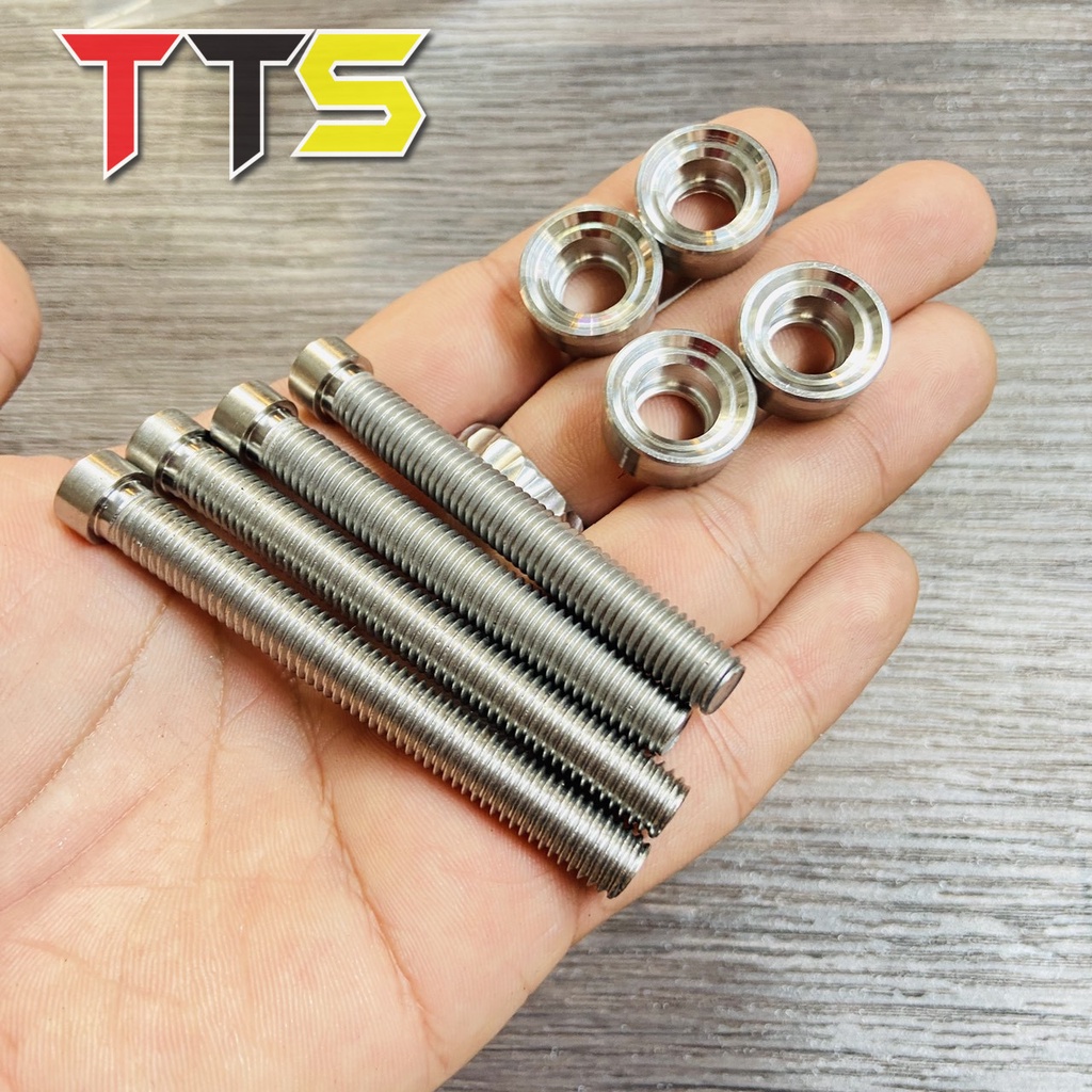 Bộ khâu cảng sau xe Future 2, Wave 125 thái mẫu củ chất liệu inox 304 bao rỉ sét trọng đời