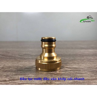 Đầu lọc nước cho máy rửa xe bằng đồng thau, có lưới lọc