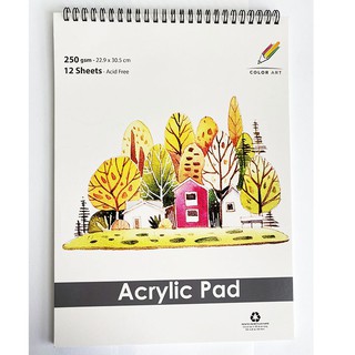 Tập Giấy Vẽ A4 Acrylic Pad, Giấy vẽ chuyên dụng Acrylic A4