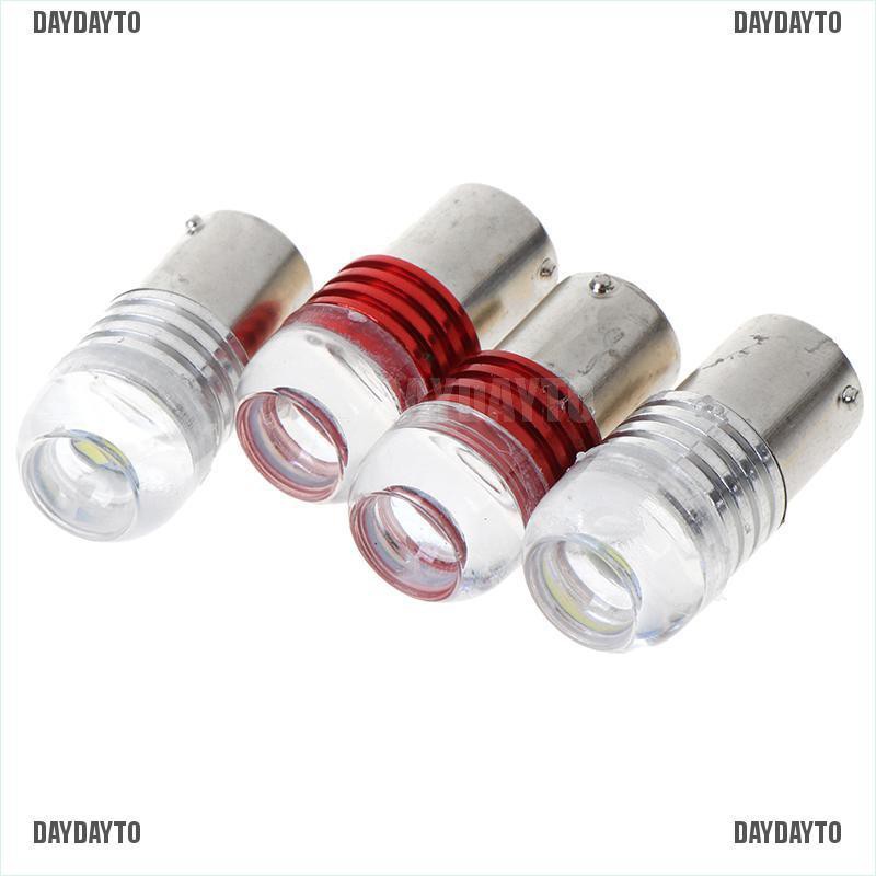 2 Đèn LED 1156 3 bóng gắn đuôi xe hơi ánh sáng trắng đỏ tiện dụng