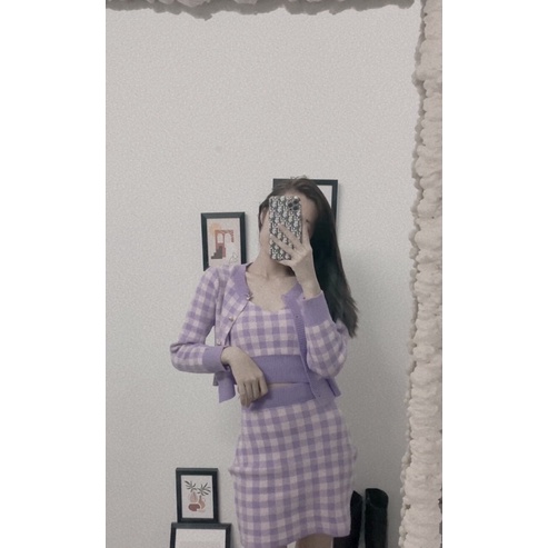 Set váy len 3 món thời trang thu đông nữ