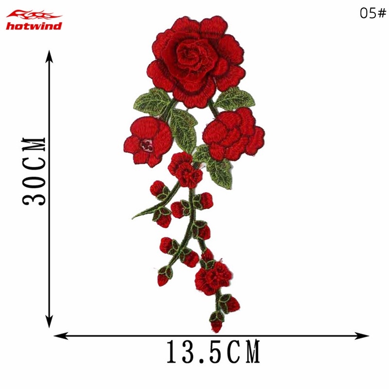 Miếng Thêu Hình Bông Hoa Trang Trí Quần Áo 12 Màu Tùy Chọn