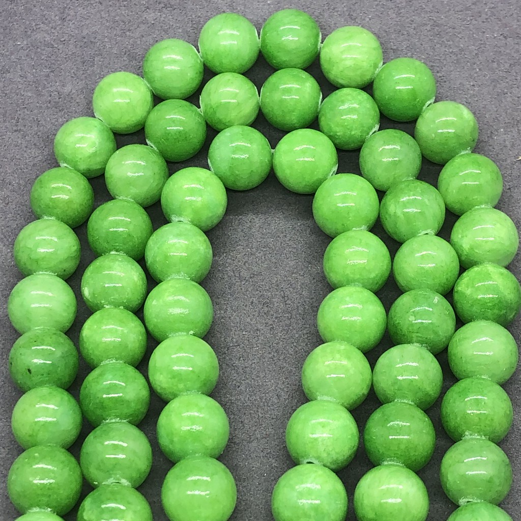 Hạt Đá Ngọc Bích Tròn 4-12mm Tự Làm Trang Sức