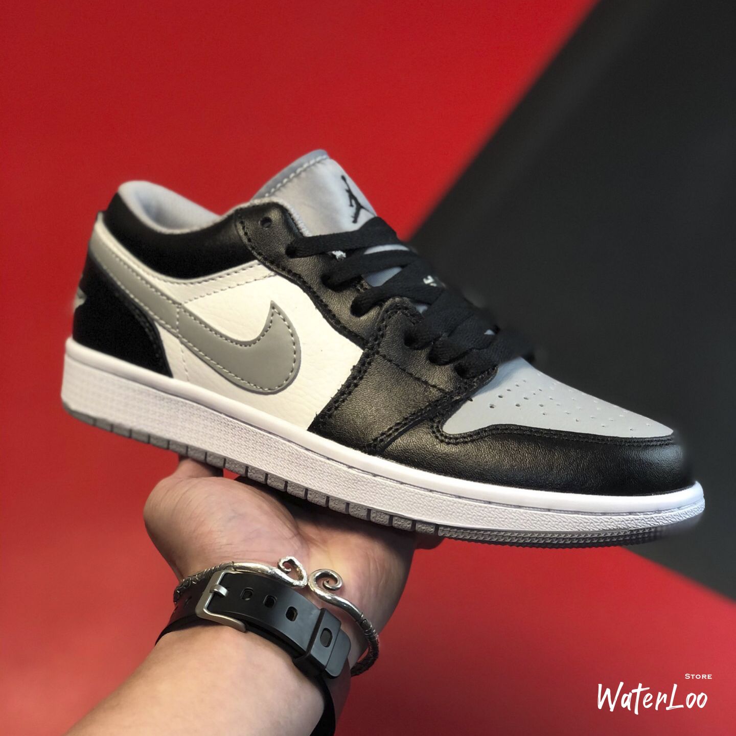 Giày Thể Thao Sneakers Air Jordan 1 Low Shadow Màu đen Xám Cổ Thấp Phù Hợp Cho Nam Và Nữ Waterloo Shop