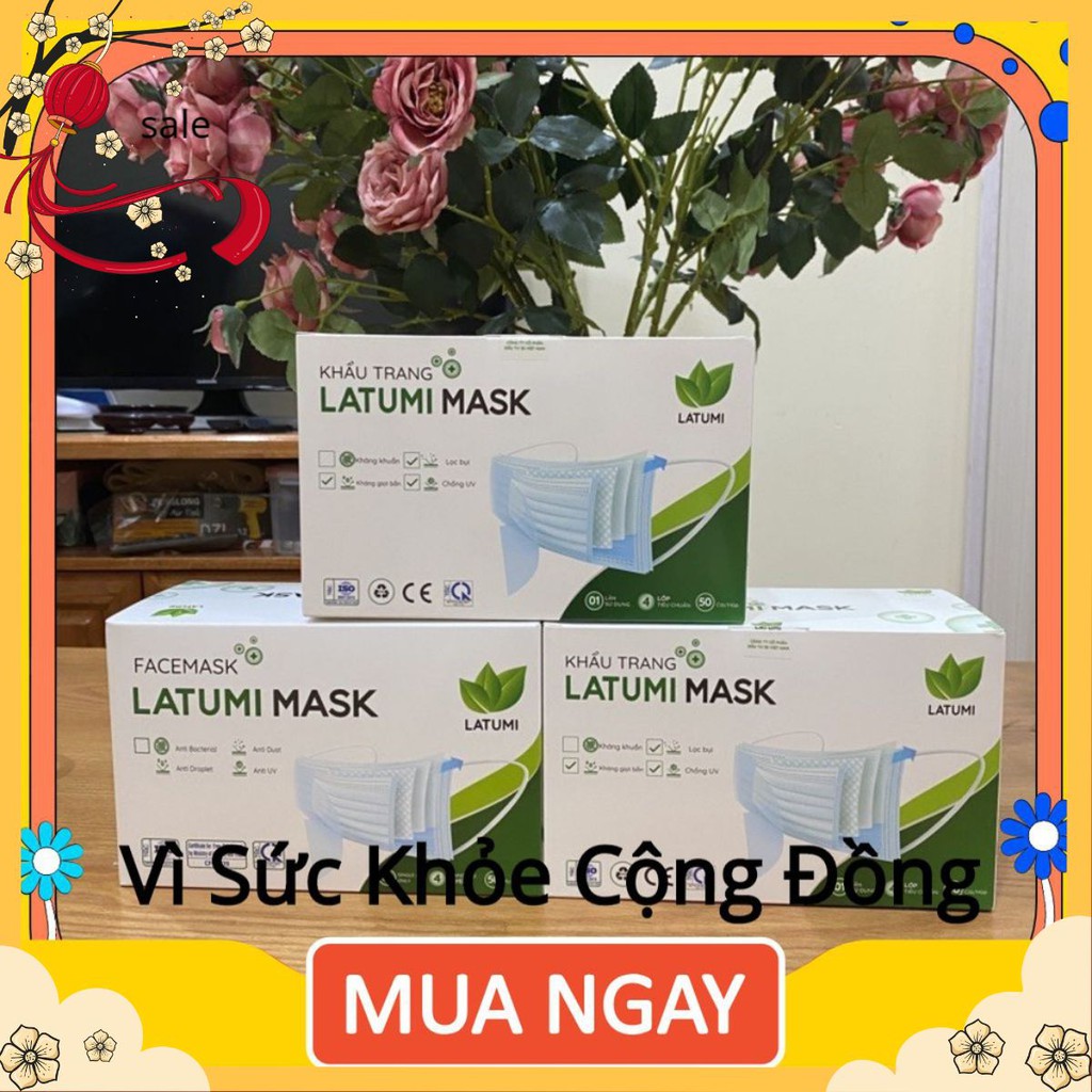Combo 3 Hộp Khẩu Trang Y Tế 4 Lớp Kháng Khuẩn Cao Cấp LATUMI Sản Xuất Theo Tiêu Chuẩn Quốc Tế nobitashop. nobitashop. | BigBuy360 - bigbuy360.vn