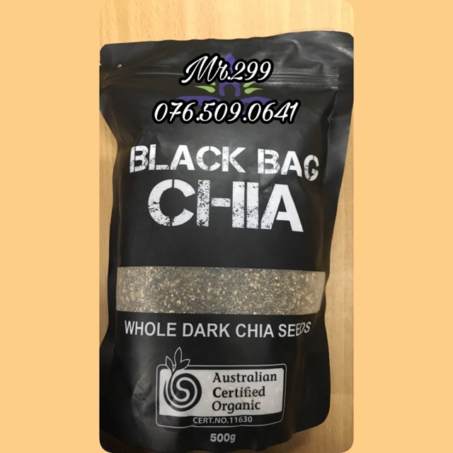 Hạt chia Úc Black Bag Chia gói 500 gram[Date 2024]