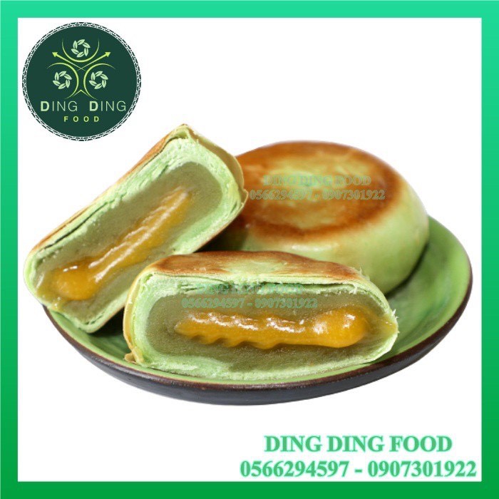 [ Combo 2 Bịch ] Bánh Pía Kim Sa Trà Xanh Trứng 150g ( 1 Bịch 2 Cái Bánh To ) Tân Huê Viên - DING DING FOOD