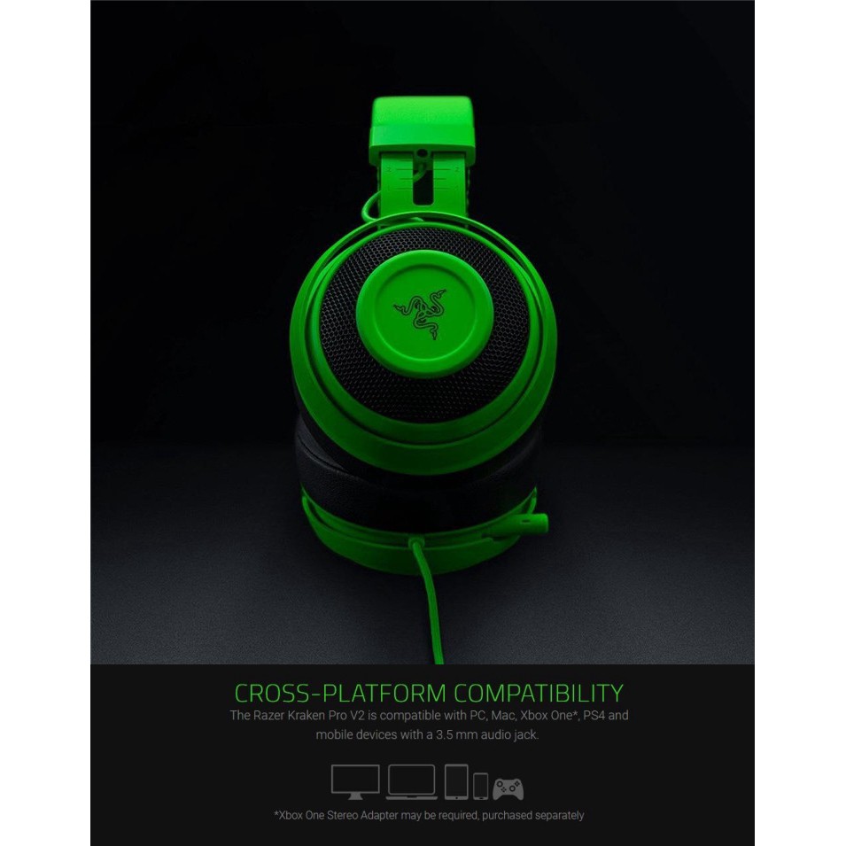 Tai nghe chơi game qua tai có dây Razer Kraken Pro V2 Tai nghe eSports 7.1 Âm thanh vòm với điều khiển âm lượng micrô