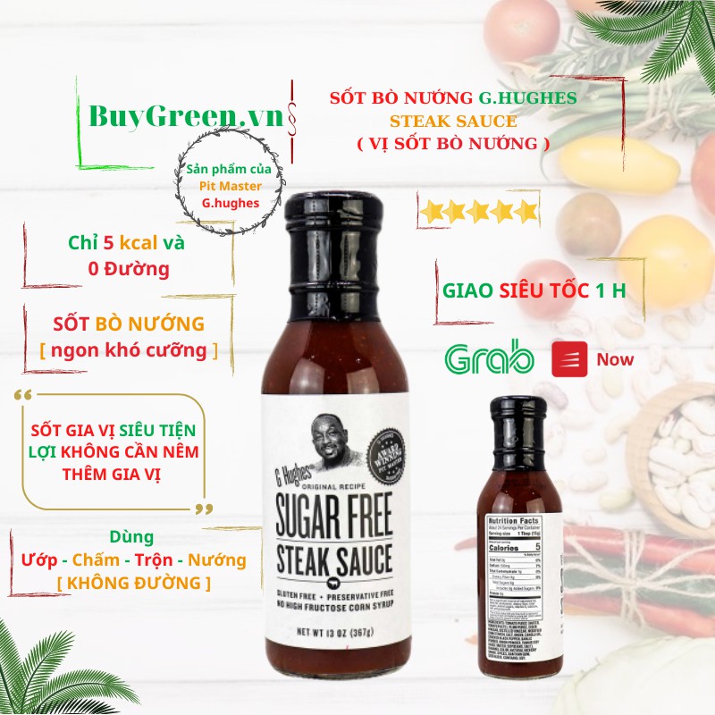 [Mã GROSALEHOT giảm 8% đơn 250K] [SỐT ĂN KIÊNG] G.HUGHES KHÔNG ĐƯỜNG,LOW CARB DÀNH CHO NGƯỜI TẬP GYM,KETO,GIẢM CÂN | BigBuy360 - bigbuy360.vn