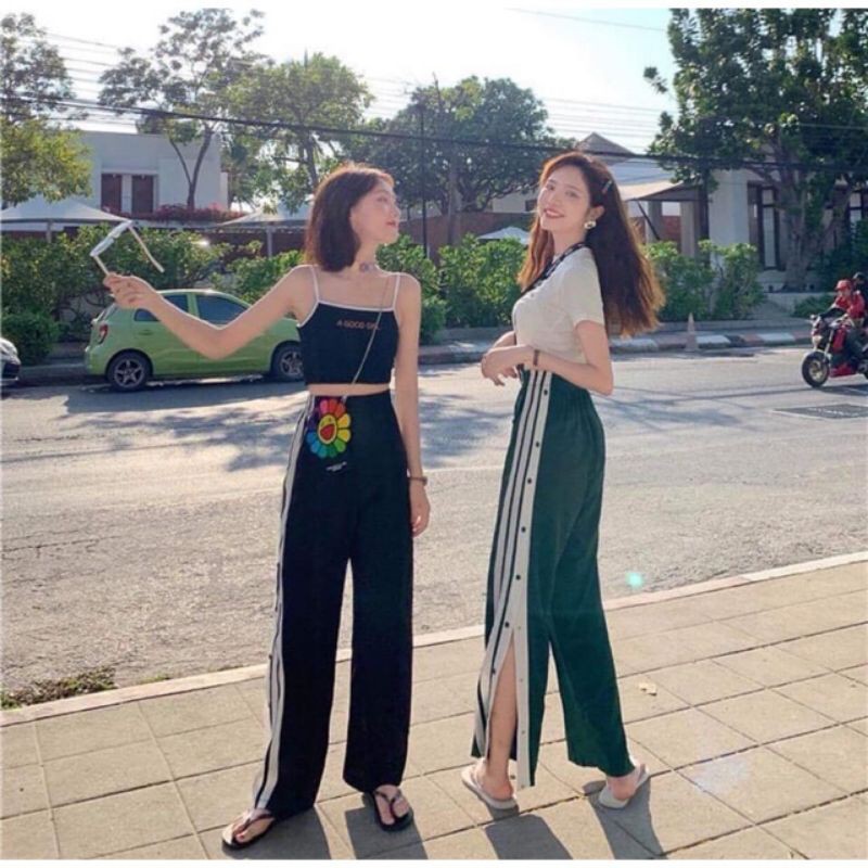 [Freeship+Hình thật] Quần jogger ống rộng cúc bấm | BigBuy360 - bigbuy360.vn