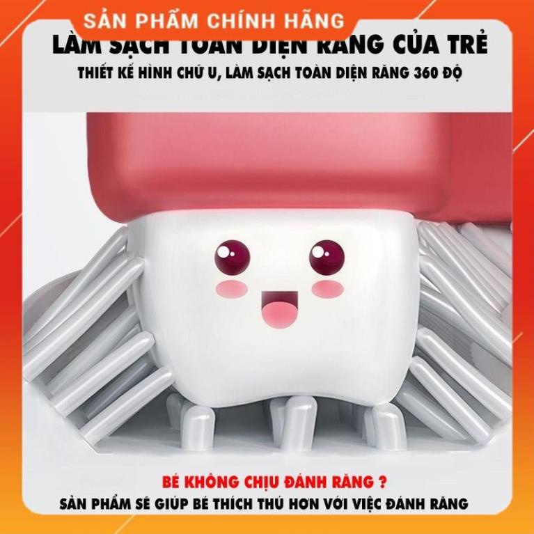 Bàn chải đánh răng chữ U siêu mềm,bàn chải tập đánh răng từ 2-12 tuổi