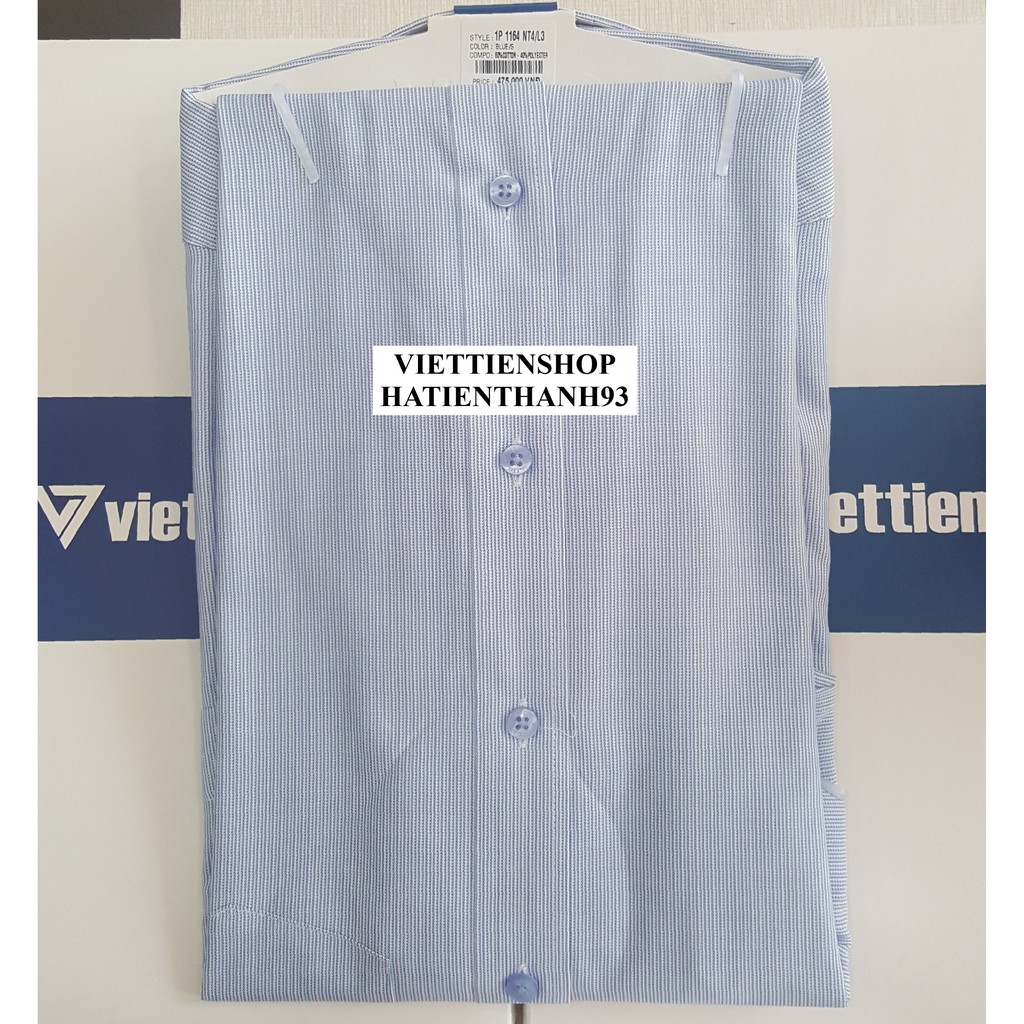 (1164 SL) ÁO SƠ MI VIỆT TIẾN DÀI TAY KẺ SỌC | BigBuy360 - bigbuy360.vn